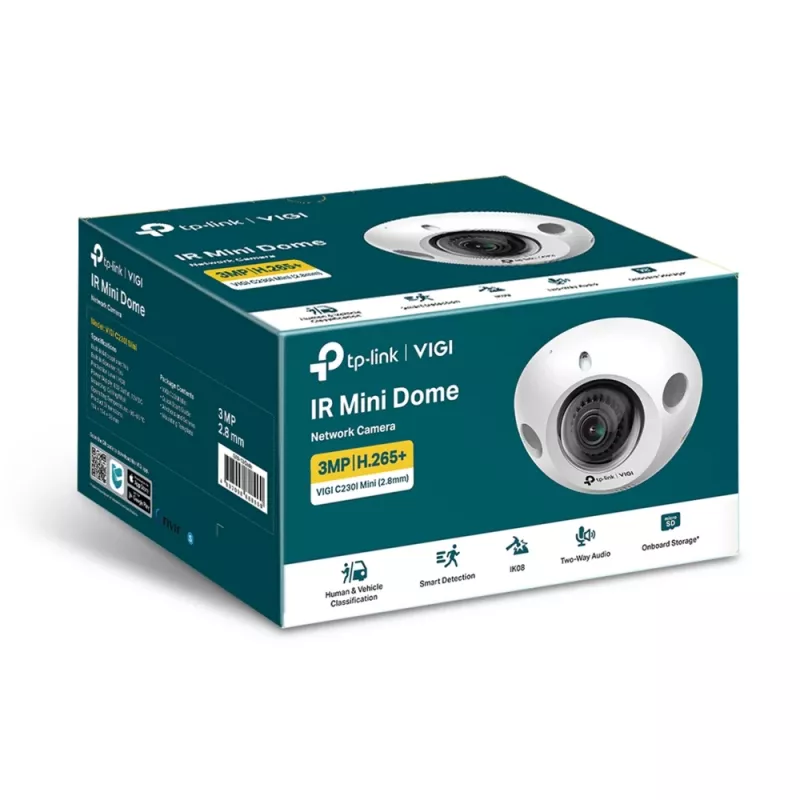 TP-Link VIGI C230I MINI(2.8MM) apsaugos kamera Kupolinė IP apsaugos kamera Vidaus ir lauko 2304 x 1296 pikseliai Lubos