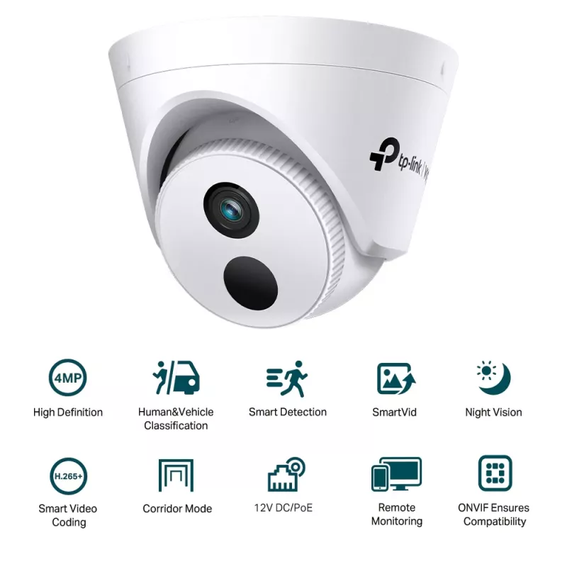 TP-Link VIGI C440I 4MM apsaugos kamera Kupolinė IP apsaugos kamera Vidinė 2560 x 1440 pikseliai Lubos