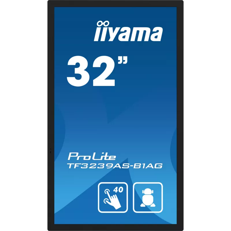iiyama TF3239AS-B1AG kompiuterio monitorius 80 cm (31,5 colio) 1920 x 1080 pikselių Full HD LED liečiamuoju ekranu juodas