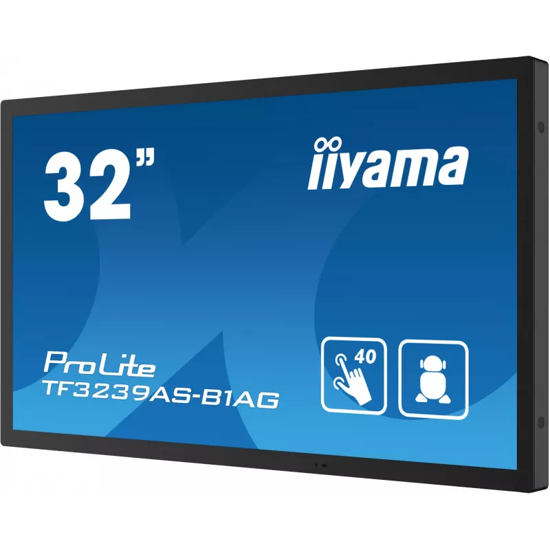 iiyama TF3239AS-B1AG kompiuterio monitorius 80 cm (31,5 colio) 1920 x 1080 pikselių Full HD LED liečiamuoju ekranu juodas
