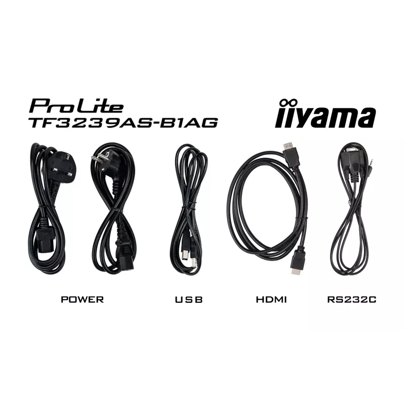 iiyama TF3239AS-B1AG kompiuterio monitorius 80 cm (31,5 colio) 1920 x 1080 pikselių Full HD LED liečiamuoju ekranu juodas