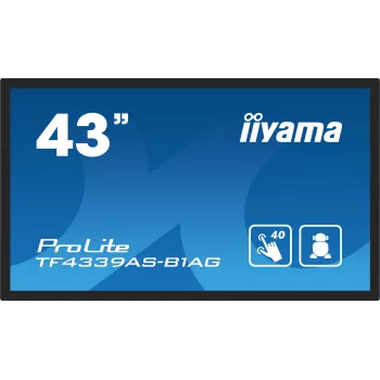 iiyama TF4339AS-B1AG kompiuterio monitorius 108 cm (42,5 colio) 3840 x 2160 pikselių 4K Ultra HD LED jutiklinis ekranas juodas