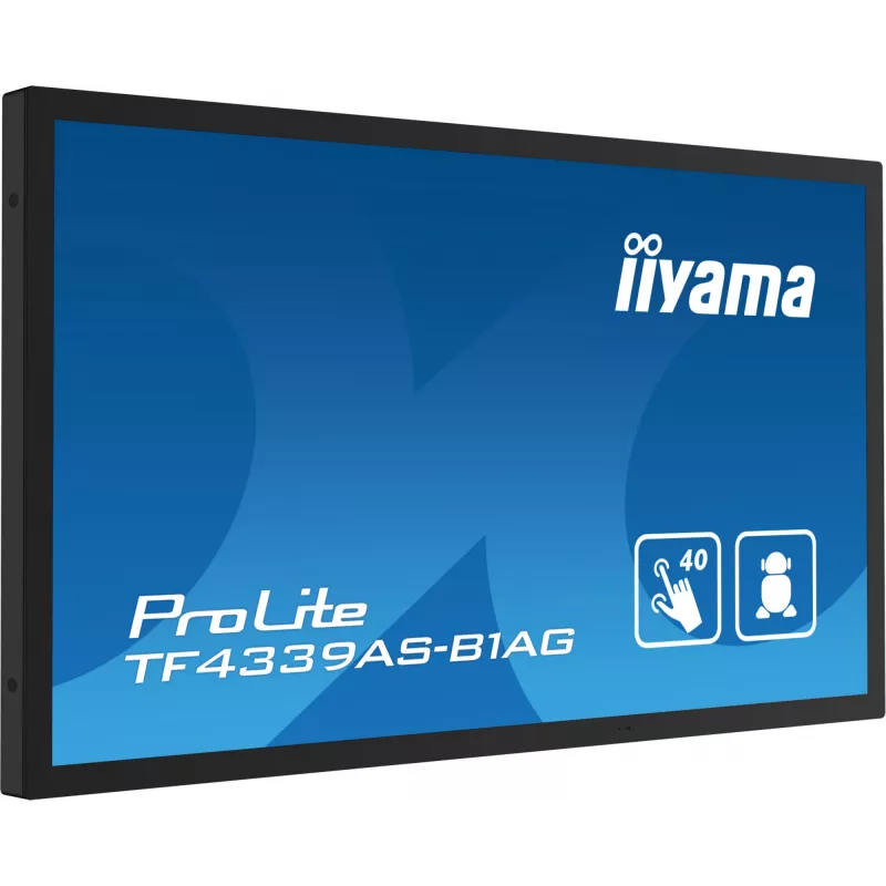 iiyama TF4339AS-B1AG kompiuterio monitorius 108 cm (42,5 colio) 3840 x 2160 pikselių 4K Ultra HD LED jutiklinis ekranas juodas