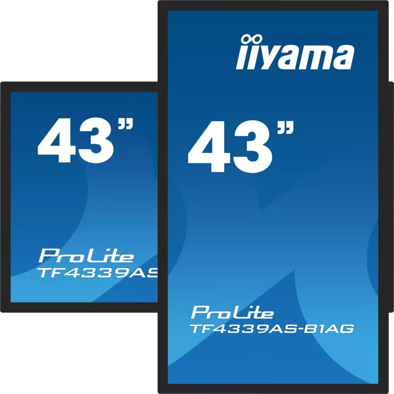 iiyama TF4339AS-B1AG kompiuterio monitorius 108 cm (42,5 colio) 3840 x 2160 pikselių 4K Ultra HD LED jutiklinis ekranas juodas