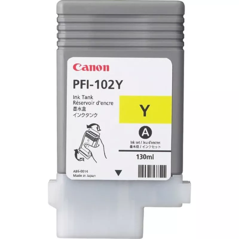 Canon PFI-102Y rašalinė kasetė Originali Geltona