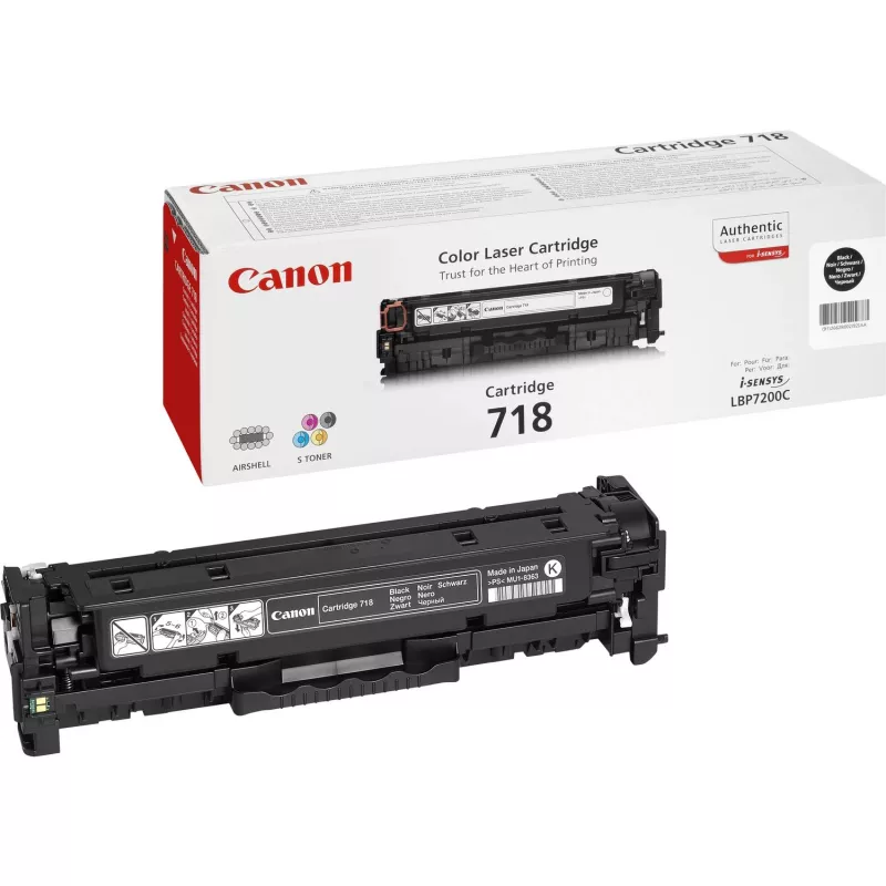 Canon CRG-718 Bk tonerio kasetė 1 vnt. Originali juoda