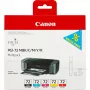 Canon PGI-72 MBK/C/M/Y/R 5 rašalo kasečių rinkinys, standartinis našumas, žalsvai mėlyna, purpurinė, matinė juoda, raudona, geltona, 5 vnt., 1640 puslapių, 710 puslapių, kelių vnt. pakuotė