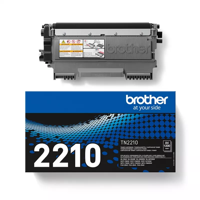 Brother TN-2210 kasetė su toneriu 1 vnt. Originali juoda