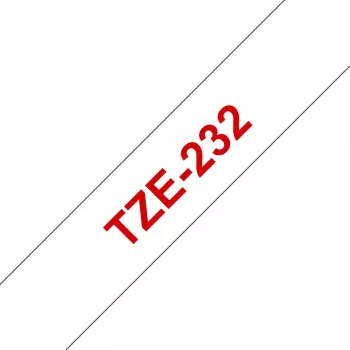 Etikečių gamybos juosta Brother TZE-232 Raudona ant balto