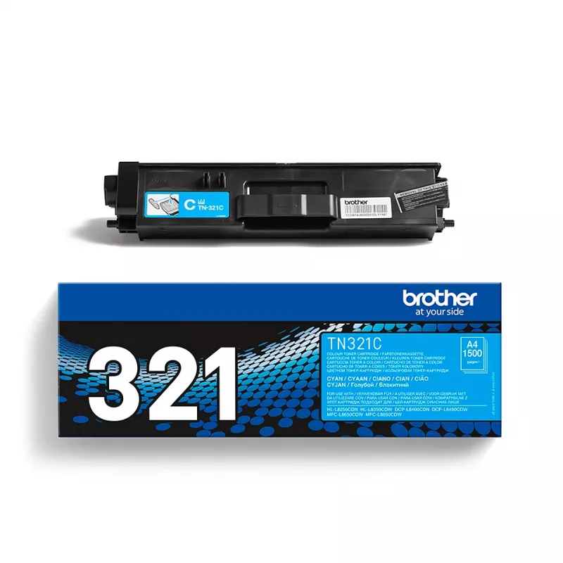 “Brother TN-321C” tonerio kasetė, 1 vnt., Originali, žalsvai melsva