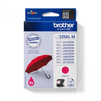 Brother LC225XLM rašalo kasetė 1 vnt. Originali purpurinė
