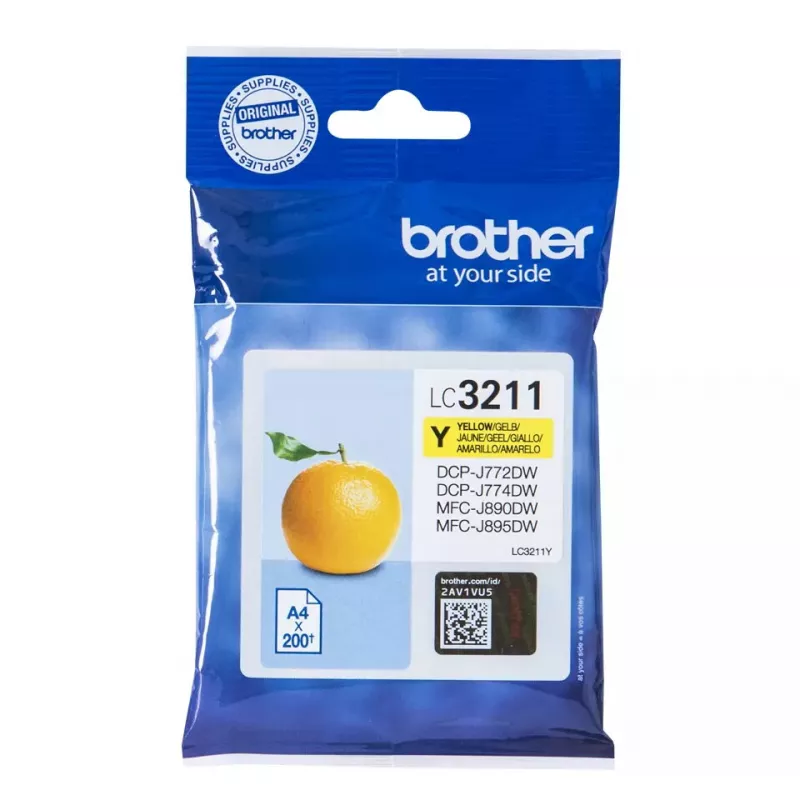 Brother LC3211Y rašalo kasetė 1 vnt. Originali Standartinė išeiga Geltona