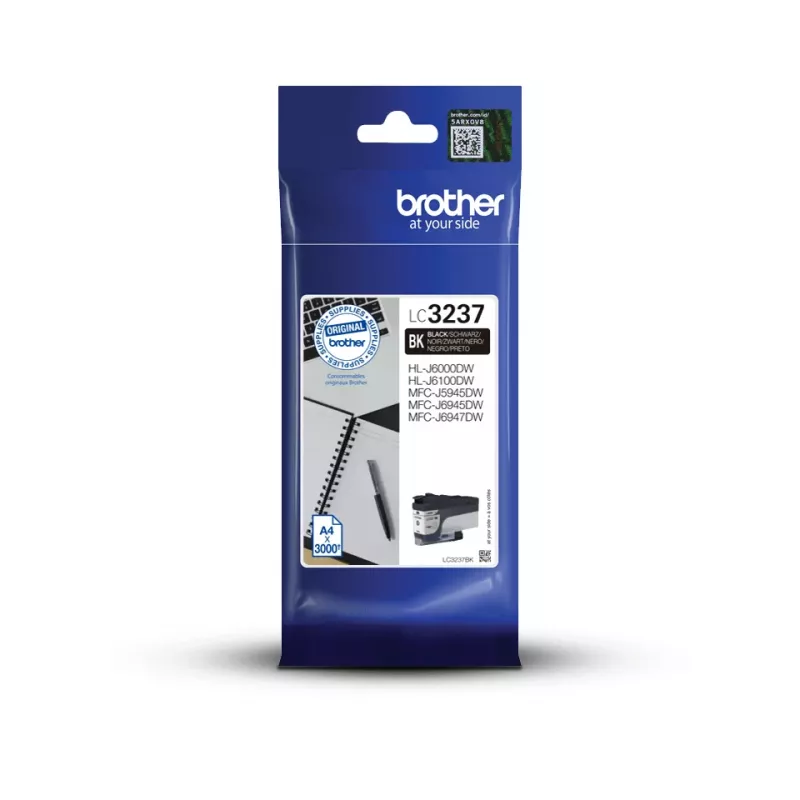 Brother LC3237BK rašalo kasetė 1 vnt. Originali standartinės išeigos juoda