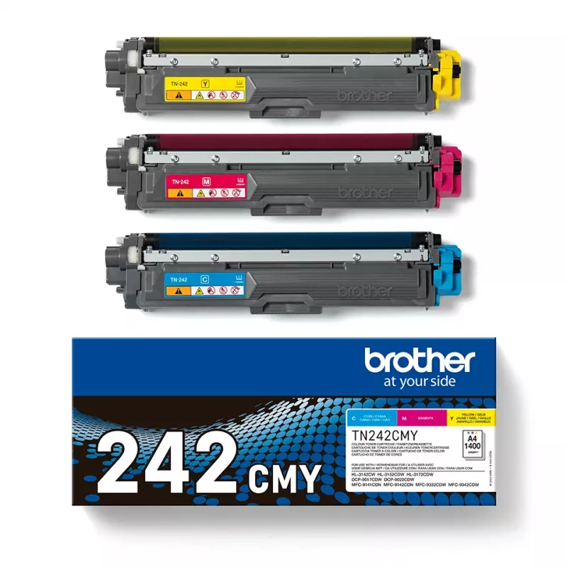 Brother TN-242CMY tonerių kasetė 1 vnt. Originali Cian, Magenta, Geltona