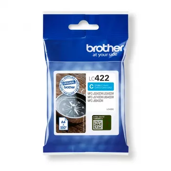 Brother LC422C rašalo kasetė 1 vnt. originali žydra