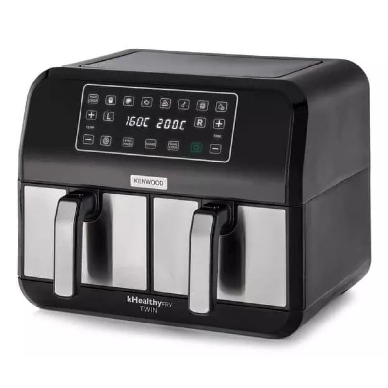 Kenwood HFM20.000MB gruzdintuvė Dviguba 8 L Atskirai stovinti 1700 W Karšto oro gruzdintuvė Juoda