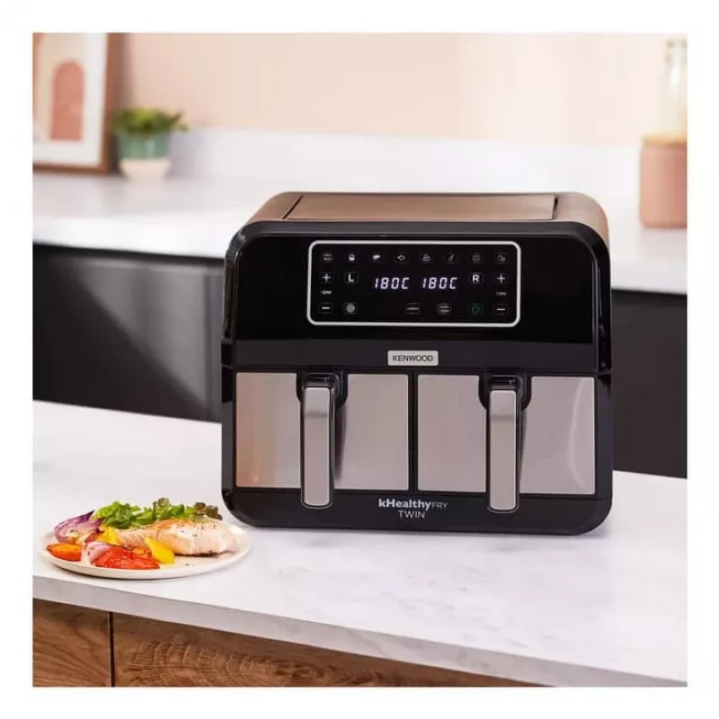 Kenwood HFM20.000MB gruzdintuvė Dviguba 8 L Atskirai stovinti 1700 W Karšto oro gruzdintuvė Juoda