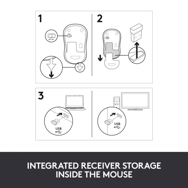 LOGITECH belaidė pelė M185 mėlyna