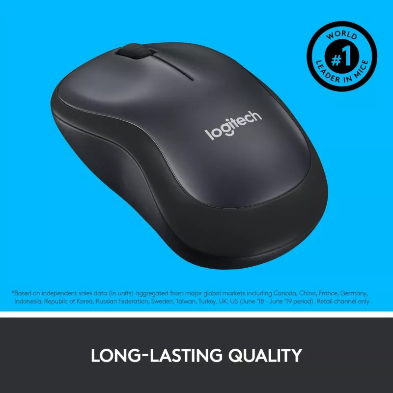 LOGITECH M220 SILENT belaidė pelė juoda