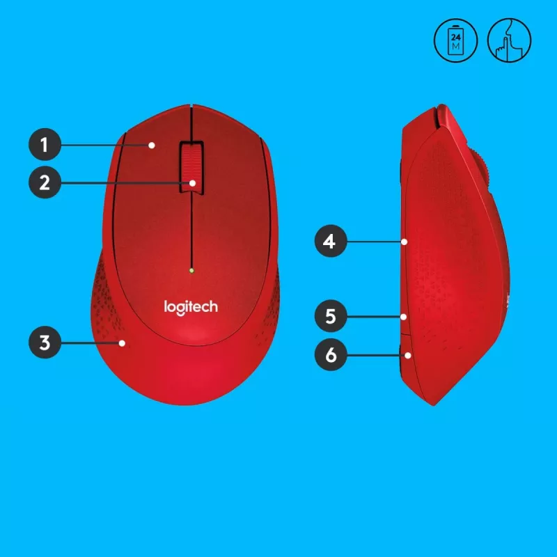 LOGITECH M330 Silent Plus Red