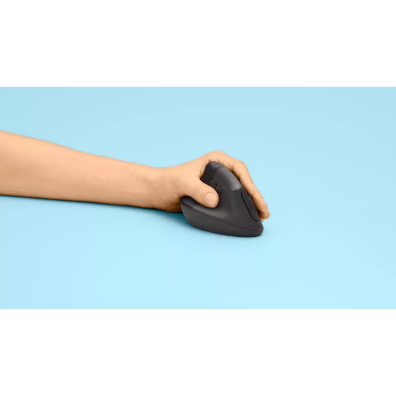 LOGITECH Lift vertikali ergonominė pelė - kairiarankiams - belaidė - grafito juoda