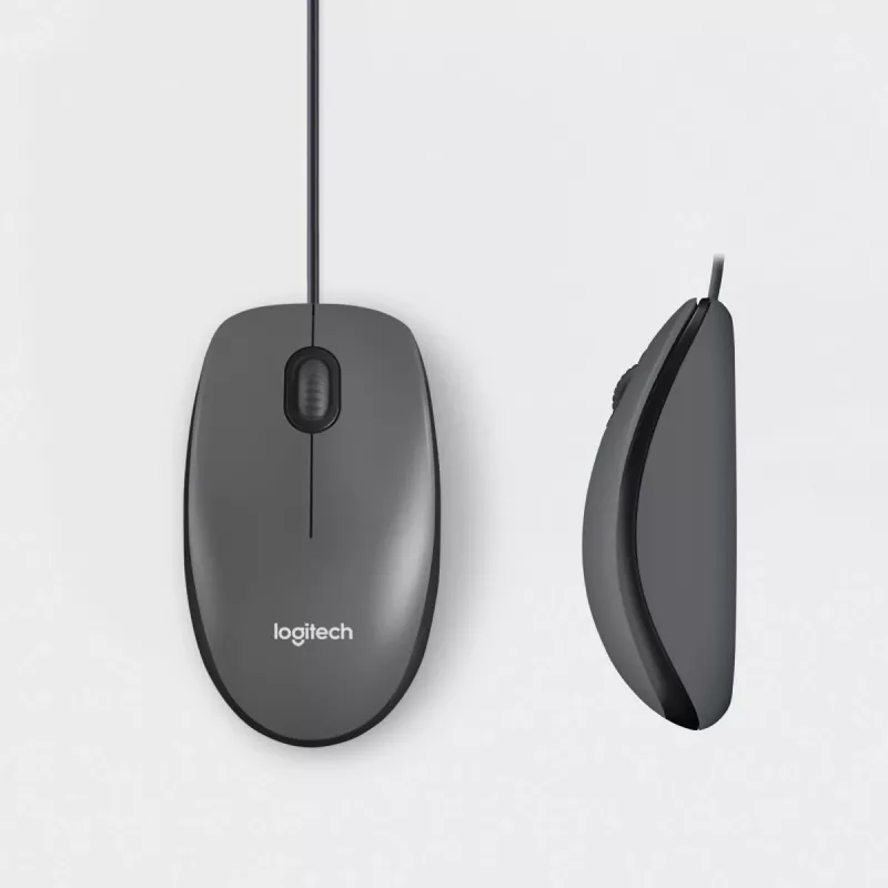 LOGITECH Mouse M100 - USB - Juoda