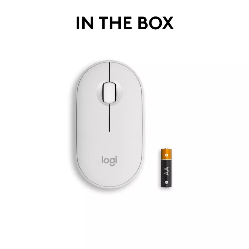 Pelė Logitech M350S balta USB optinė belaidė
