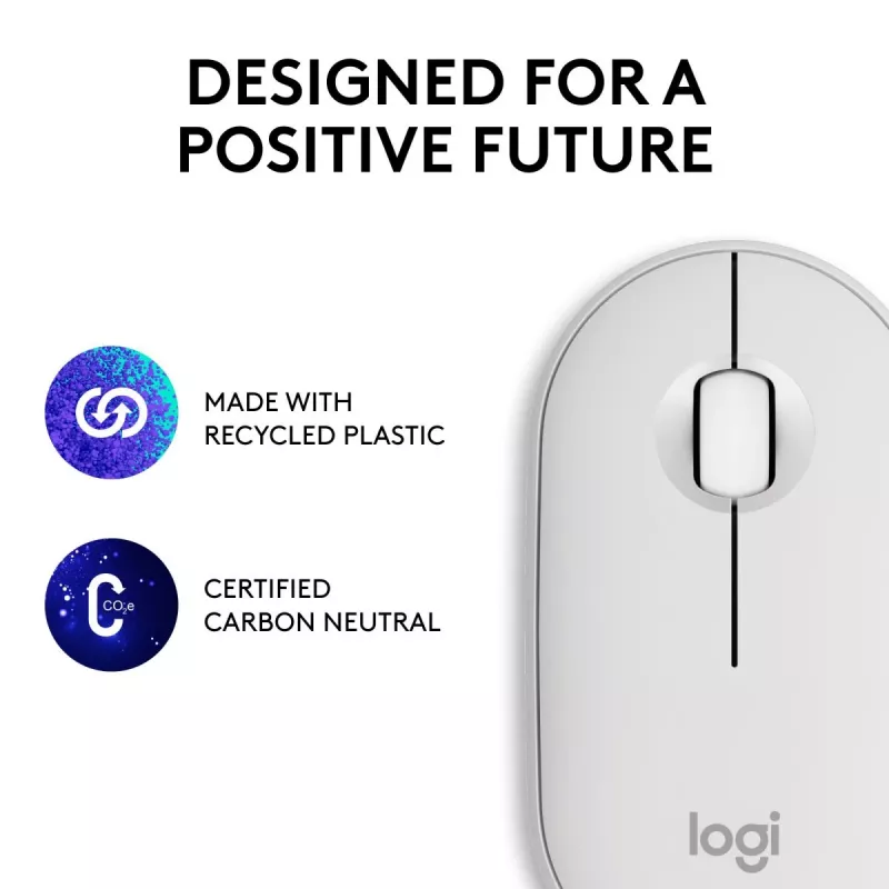 Pelė Logitech M350S balta USB optinė belaidė