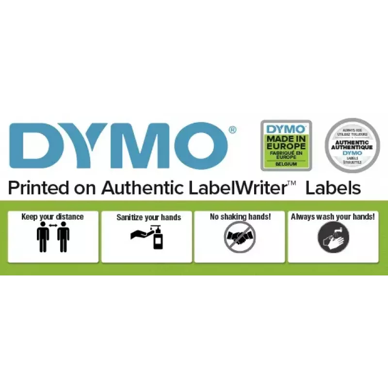 DYMO Authentic LabelWriter Small Name Badge Labels | 41 mm x 89 mm | Self-Adhesive | Roll of 300 Easy-Peel Labels | for LabelWriter Label Makers | Made in Europe