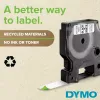 DYMO Authentic D1 etiketės | Juodas spausdinimas ant geltonos juostelės | 6 mm x 7 m | Lipnios etiketės, skirtos „LabelManager“ etikečių gamintojams | Pagaminta Europoje