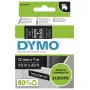DYMO autentiškos D1 etiketės | Baltas spausdinimas ant juodos juostos | 12 mm x 7 m | Lipnios etiketės LabelManager etikečių spausdintuvams | Pagaminta Europoje