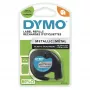 DYMO LetraTag Metalinės etiketės | Autentiškos | Juodas spaudinys ant metalinio sidabro | 12mm x 4m | Lipnios universalios etiketės, skirtos LetraTag etikečių spausdintuvams