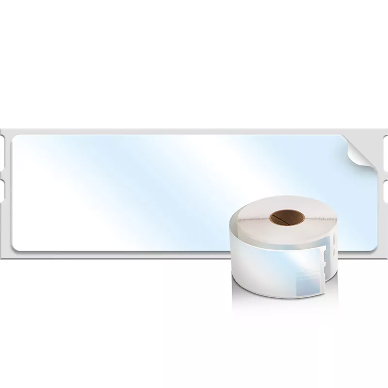 DYMO Authentic LabelWriter didelių adresų etikečių | 36 mm x 89 mm | Juodas spausdinimas ant skaidrių etikečių | 2 rulonai po 130 (260 lengvai nulupamų etikečių) | Lipnios | skirtos LabelWriter etikečių gamintojams