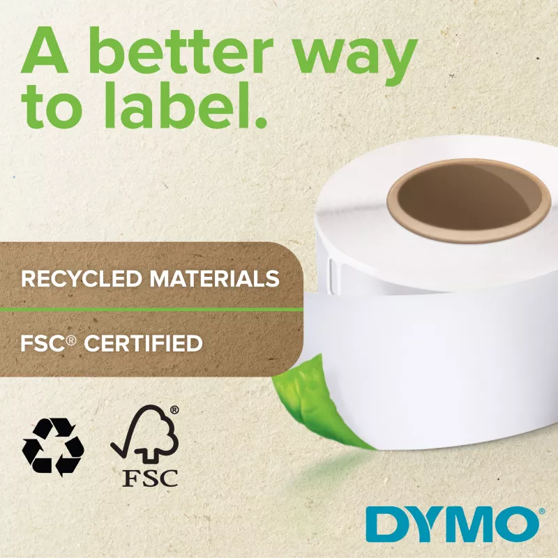 DYMO Authentic LabelWriter daugiafunkcės etiketės | 54 mm x 70 mm | Lipnios | Rulonėlis su 320 lengvai nulupamų etikečių | skirtos LabelWriter etikečių spausdintuvams | Pagaminta Europoje