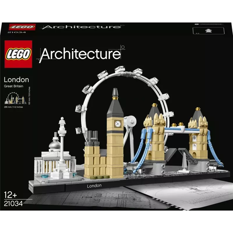 LEGO Architecture London 21034 statybos rinkinys — 468 detalės, miesto orientyrų modelis