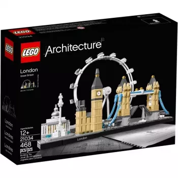 LEGO Architecture London 21034 statybos rinkinys — 468 detalės, miesto orientyrų modelis
