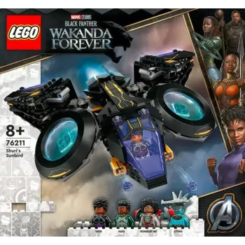 LEGO Marvel rinkinys 76211 Shuri laivas — statomas žaidimų rinkinys su mini figūrėlėmis