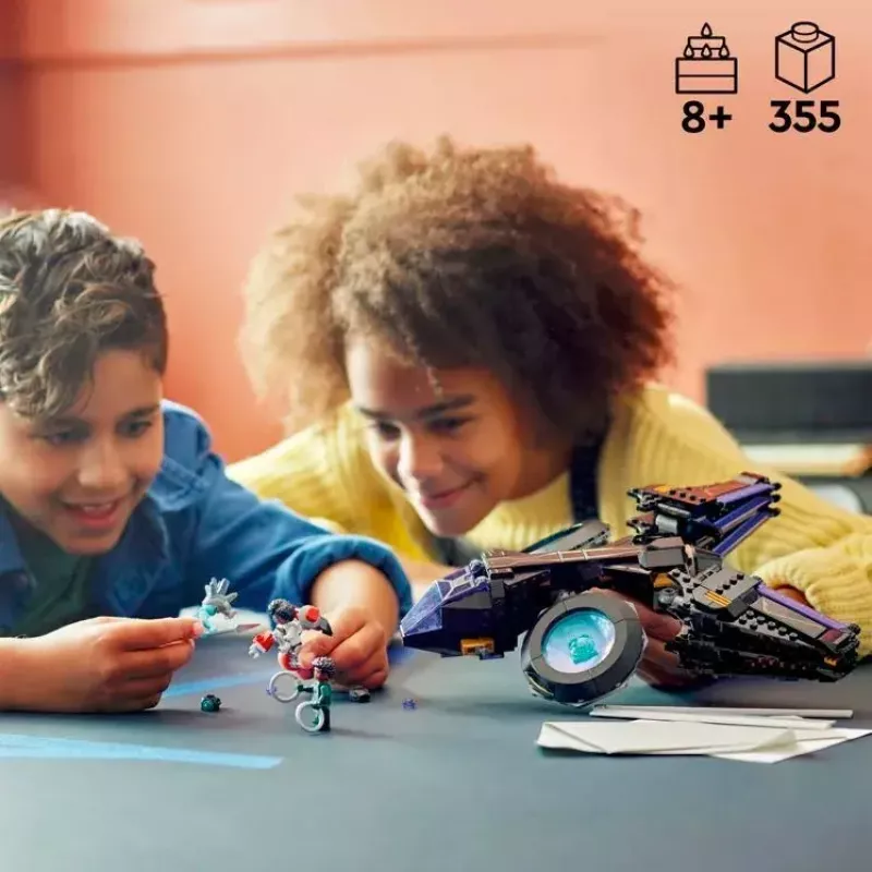 LEGO Marvel rinkinys 76211 Shuri laivas — statomas žaidimų rinkinys su mini figūrėlėmis