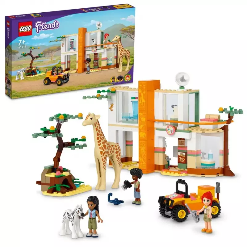 LEGO rinkinys LEGO Friends 41717 „Mia laukinių gyvūnų gelbėjimo“ žaidimo rinkinys su gyvūnų figūrėlėmis ir priedais