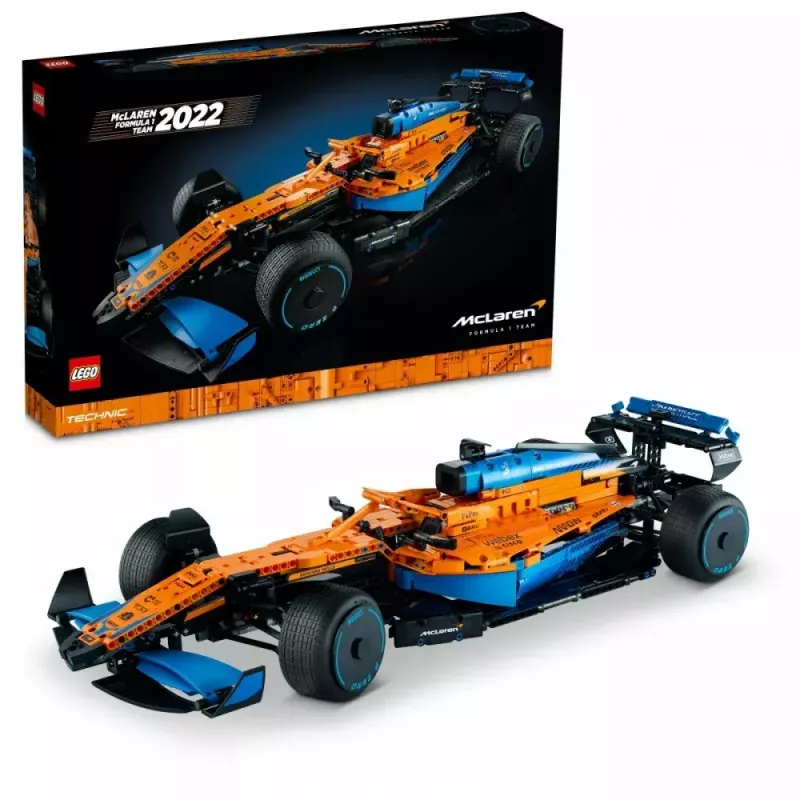 LEGO Technic lenktyninis automobilis McLaren Formula 1 42141 1:10 mastelio modelis