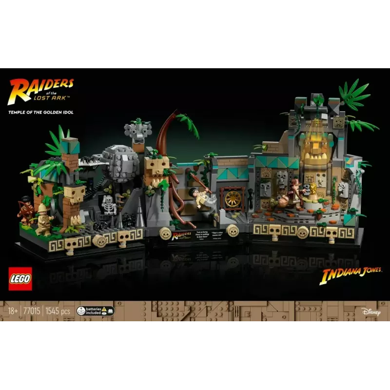 LEGO Indiana Jones statybinis rinkinys „Auksinio stabo šventykla 77015“ nuotykių rinkinys