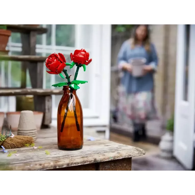 Konstruktorius LEGO 40460 Iconic Roses gėlių statybos rinkinys, demonstracinis modelis, 120 dalių, 260 mm aukštis