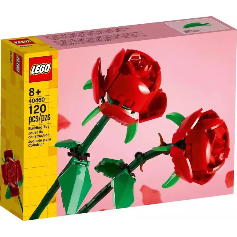 Konstruktorius LEGO 40460 Iconic Roses gėlių statybos rinkinys, demonstracinis modelis, 120 dalių, 260 mm aukštis