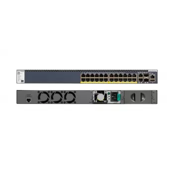 NETGEAR M4300-28G-PoE+(1000W)/US/EMEA valdomas Gigabit Ethernet (10/100/1000) Galia over Ethernet (PoE) 1U juodas