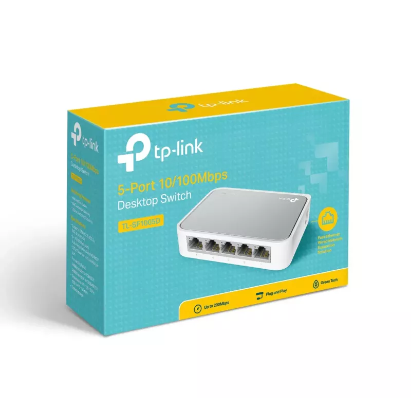 TP-Link TL-SF1005D Valdomas Fast Ethernet (10/100) Baltas