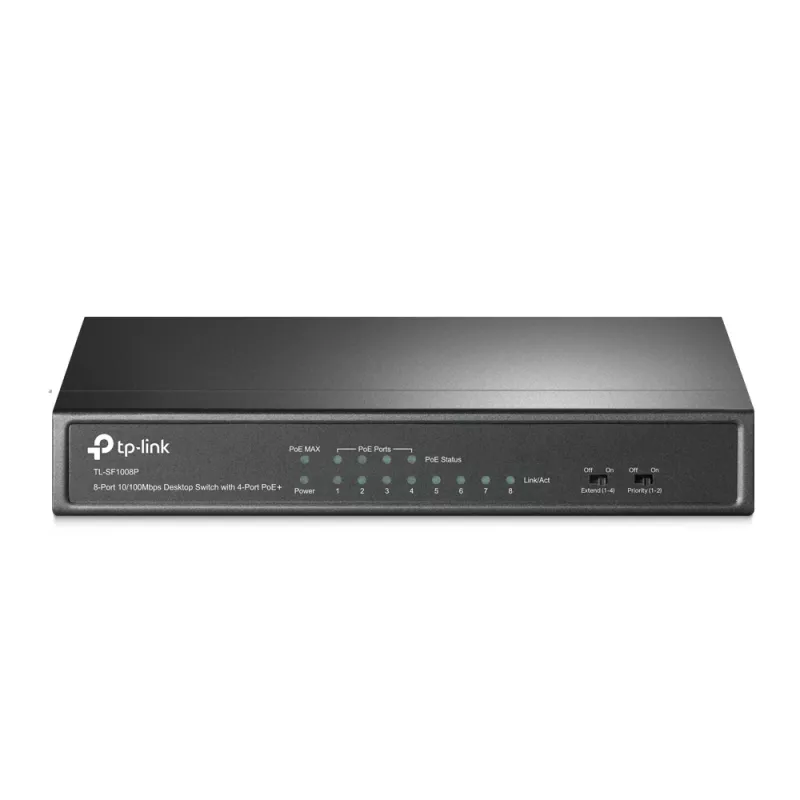 Nevaldomas komutatorius TP-Link TL-SF1008P 8 prievadų 10/100Mbps su PoE