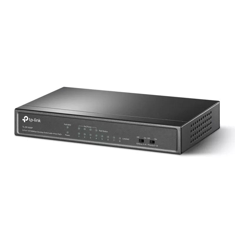 Nevaldomas komutatorius TP-Link TL-SF1008P 8 prievadų 10/100Mbps su PoE