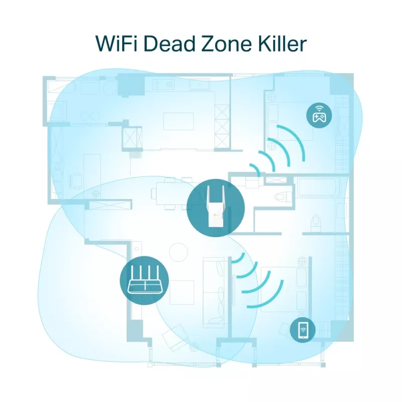 Tinklo kartotuvas TP-Link AX1800 WiFi 6 Extender RE605X