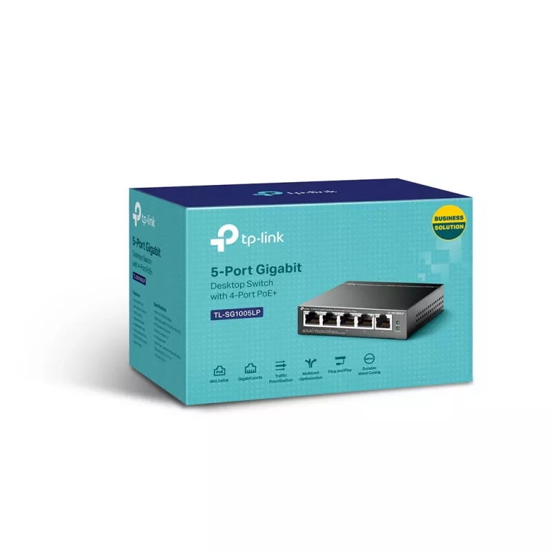 TP-Link TL-SG1005LP tinklo jungiklis Nevaldomas Gigabit Ethernet (10/100/1000) Maitinimas per Ethernet (PoE) Juoda