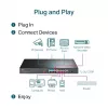 TP-Link 16 prievadų 10/100 Mbps + 2 prievadų Gigabit stelažinis PoE jungiklis su 16 prievadų PoE+